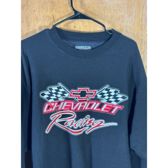 Vintage Steve &‎ Barry’s Chevrolet Racing Crewneck Sweater Sweatshirt Large L - Picture 2 of 8